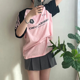 Y2K Overfit Uniform Raglan T-Shirt