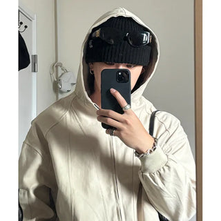 (Unisex) Zip-Up Hoodie Bomber Jacket