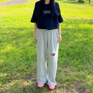 Point-cut sweatpants