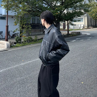 (Unisex) Fading Eco Leather Jacket