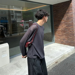 See-through round knit