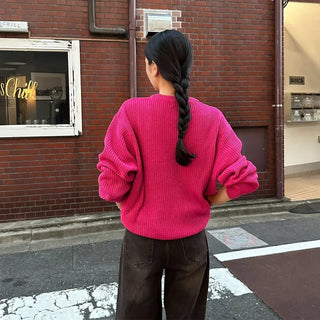 Oversized round knit