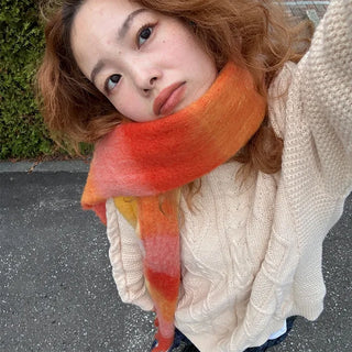 (Unisex) Check Mix Scarf