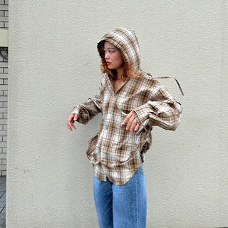 Hooded check shirt