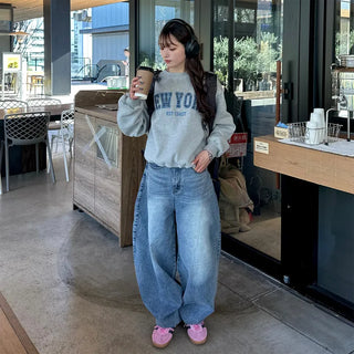 (Unisex) Balloon Denim Pants
