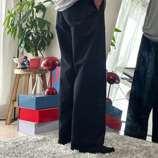 Nylon oversized wide-leg pants