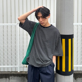 Washed border T-shirt