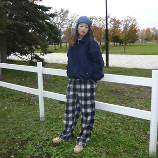 Checked Banding Pants