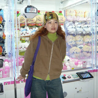Cotton zip-up hoodie