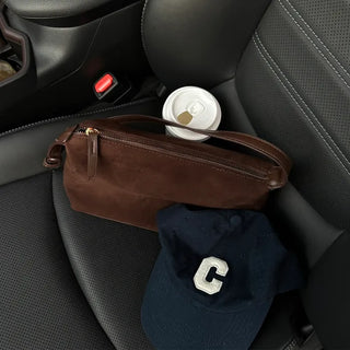 Suede shoulder bag
