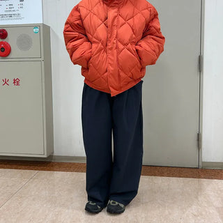 (Unisex) High-Neck Quilted Padded Jacket