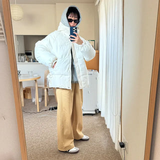 Ribbon-point half-padded jumper