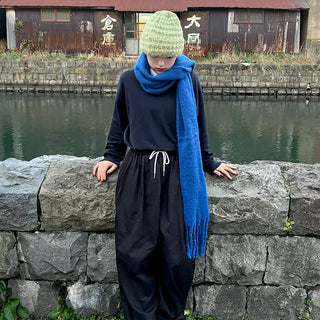 (Unisex) Plain Loop Long Scarf