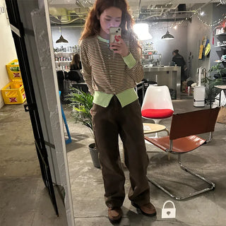 Peach skin cotton pants