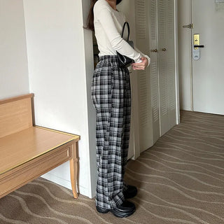 Checked Banding Pants