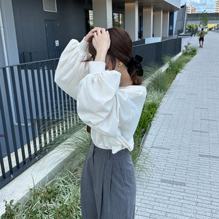 Cropped off-shoulder sweatshirt