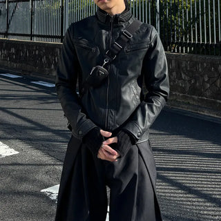 Vintage Y2K Vegan Leather Jacket