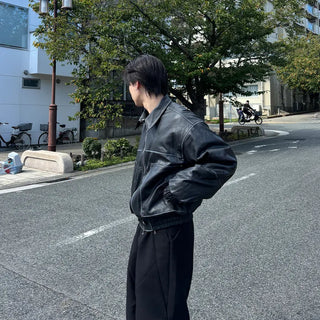 (Unisex) Fading Eco Leather Jacket