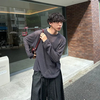See-through round knit