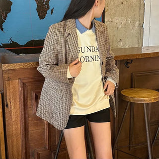 Houndstooth check jacket
