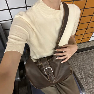 Buckle Round Shoulder Bag