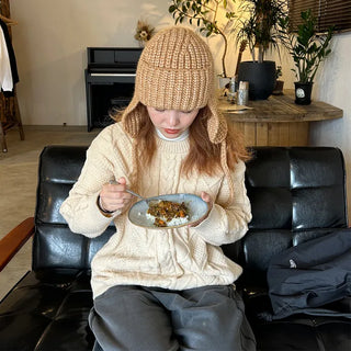 (Unisex) Cable Low Gauge Box Knit
