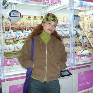 Cotton zip-up hoodie