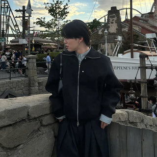 (Unisex) Edge Color Zip-Up