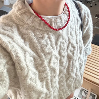 Red gemstone necklace