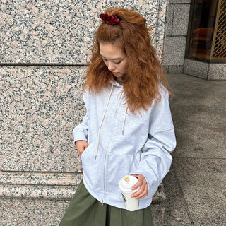 (Unisex) Cotton Hooded Zip-Up