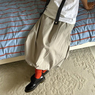 Pumpkin volume long skirt