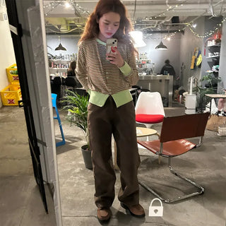 Peach skin cotton pants