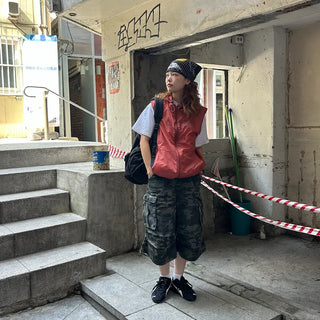 (Unisex) Square Hooded Light Anorak Vest