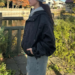 (Unisex) Camouflage Hooded Windbreaker