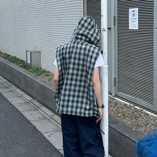 Sunday Check Hooded Vest