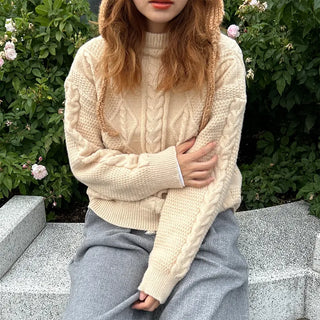 (Unisex) Cable Low Gauge Box Knit