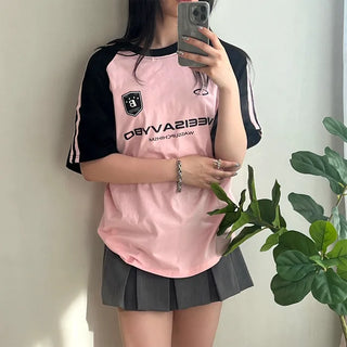 Y2K Overfit Uniform Raglan T-Shirt