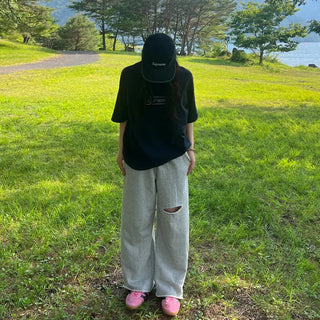 Point-cut sweatpants