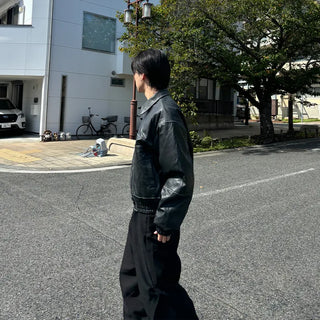 (Unisex) Fading Eco Leather Jacket