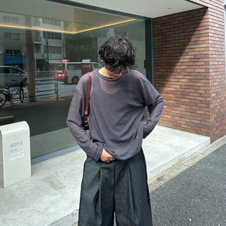 See-through round knit