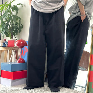 Nylon oversized wide-leg pants