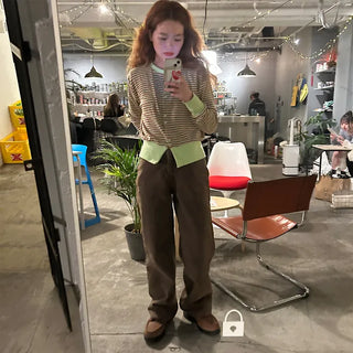 Peach skin cotton pants