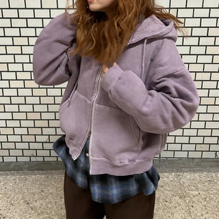 Pigmented Double Zip Hoodie