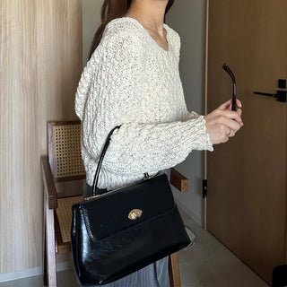Popcorn V-neck knitwear
