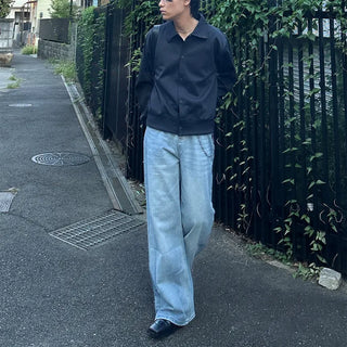 (Unisex) Simple Wide Denim