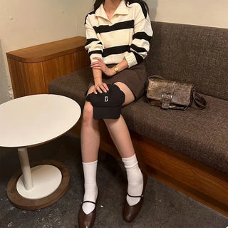 Bold striped loose-fit knit