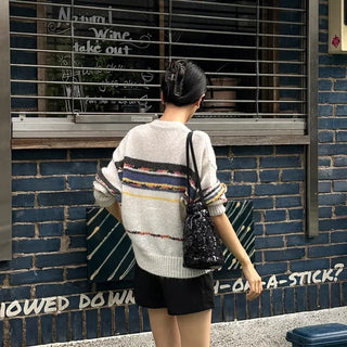 Multi-border color weaving knit