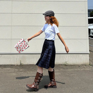 Buckle belt boots