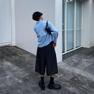 Minimalist cropped pocket shirt
