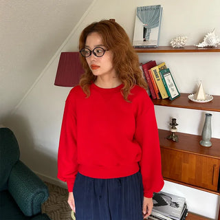 Voluminous Cropped Sweatshirt